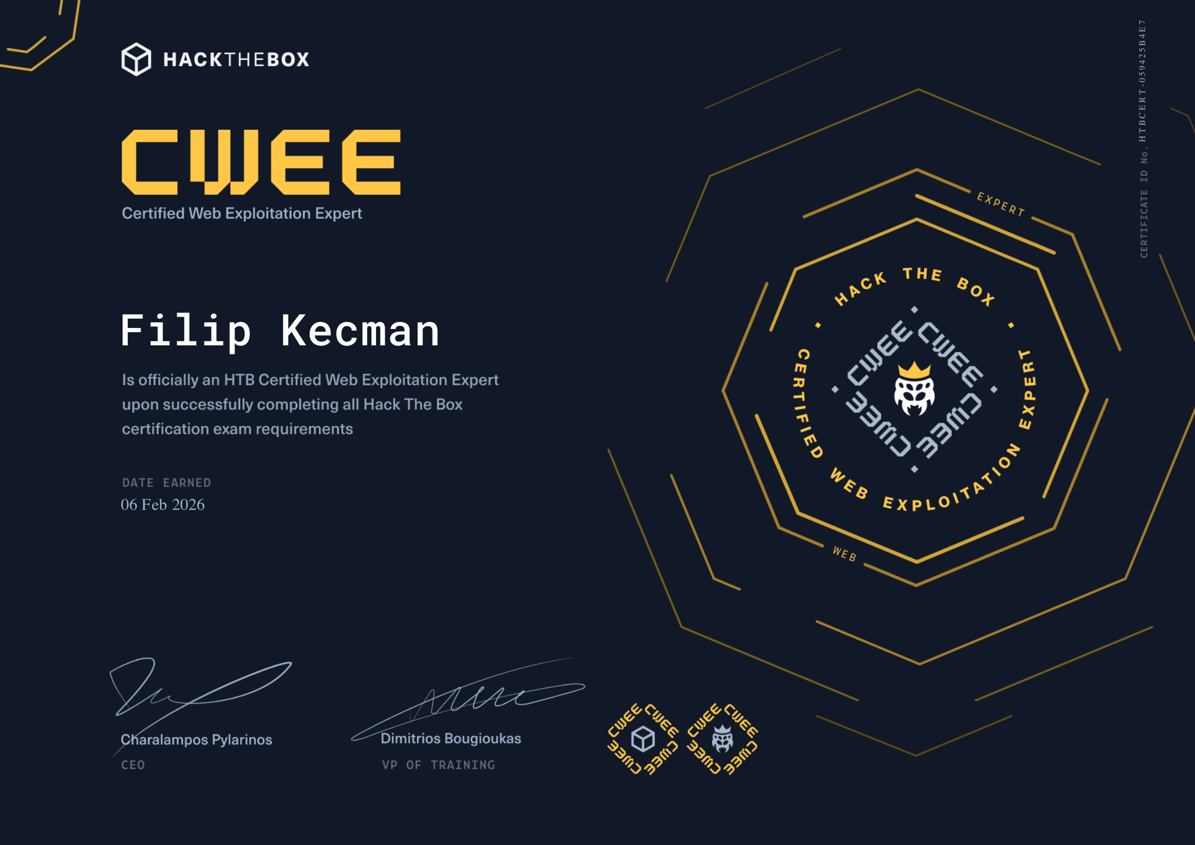 CWEE - Certified Web Exploitation Expert certificate